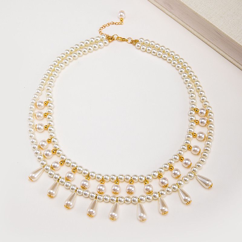 Fashion Imitation Pearl Pendant Necklace