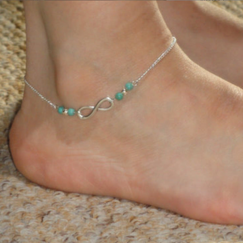 Turquoise Stone Beads Anklet Jewelry