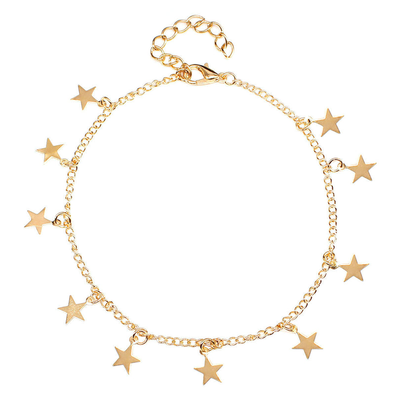 Star Pendants Tassel Anklets Chain