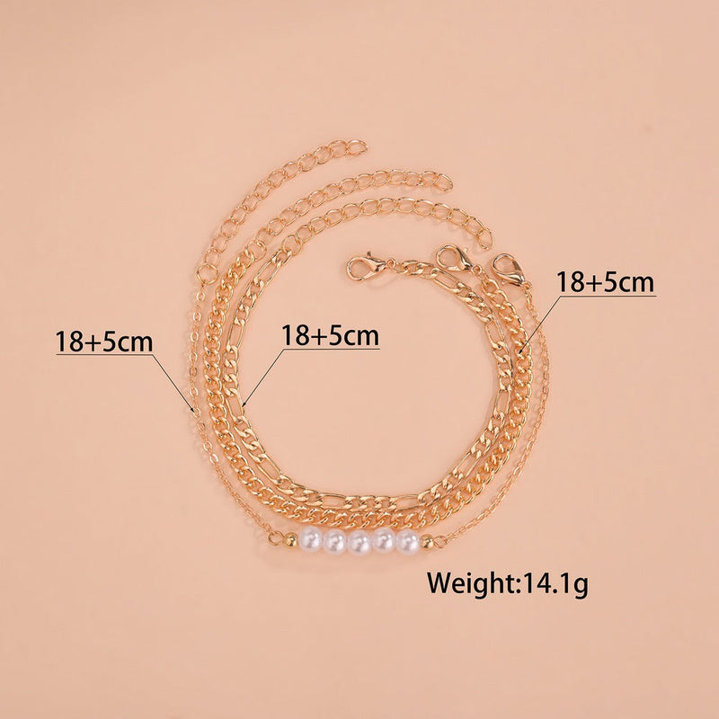 Pearl Layer Chain Bracelet