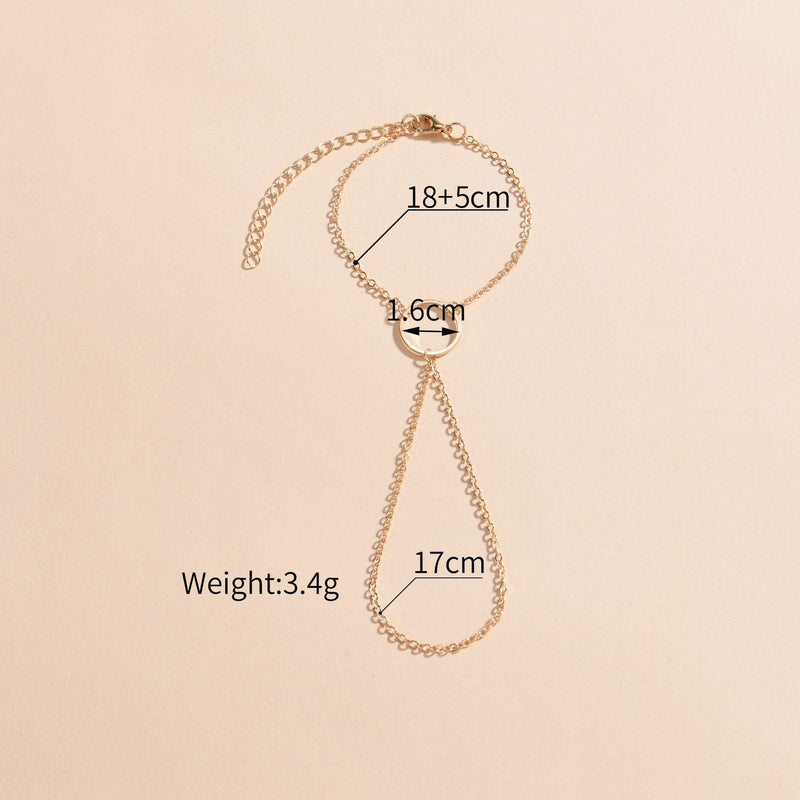 Round Classic Circle Cutout Chain Bracelet