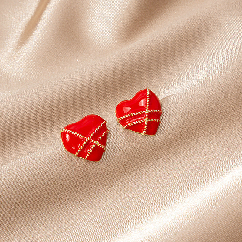 Enamel Heart Jewelry Earrings