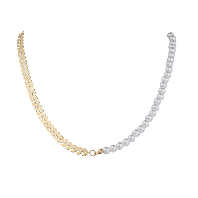 Elegant Pearl Chain Necklace