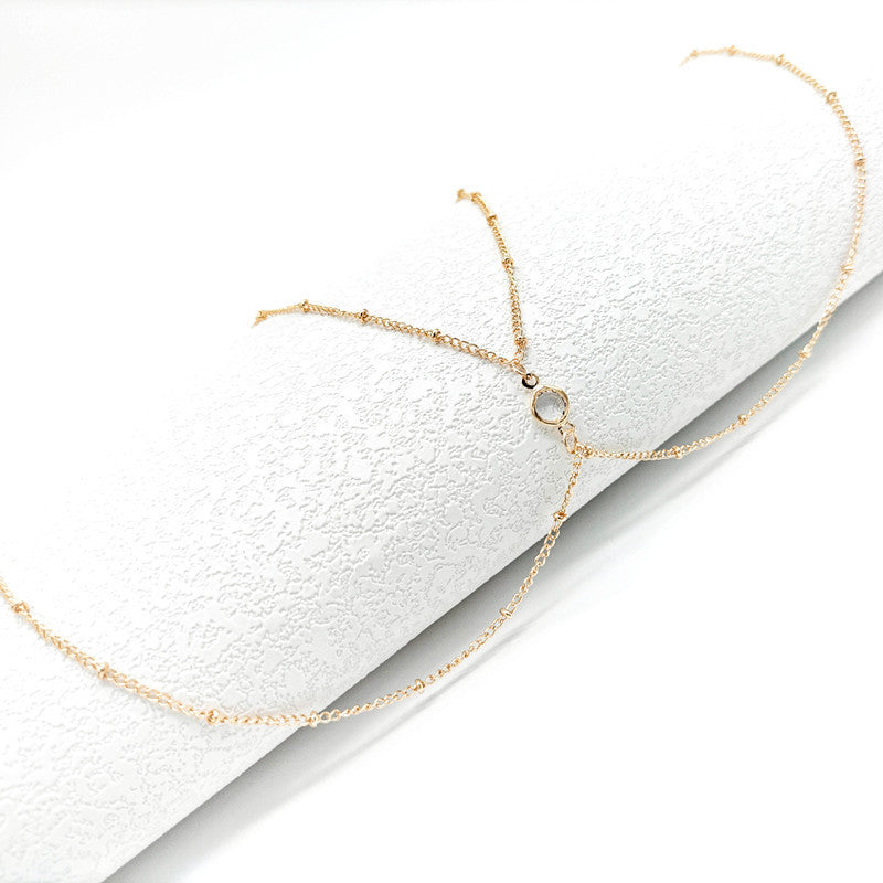 Double Layer Rhinestone Ladies Waist Belly Chain