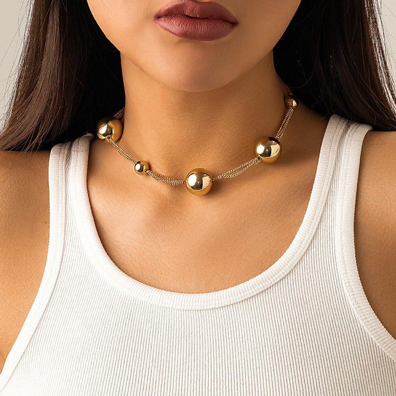 Chunky Choker Necklace Pearl Statement Necklace