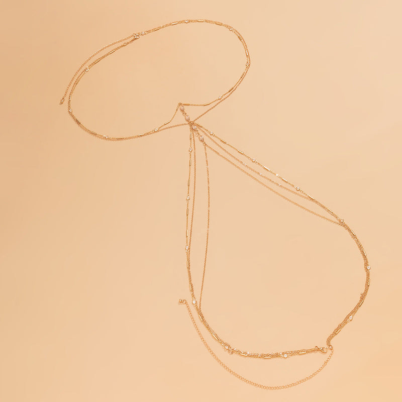 Sexy Geometric Multilayer Tassel Body Chain