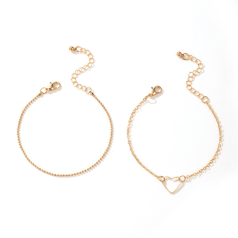 Hollow Heart Charm Bracelet