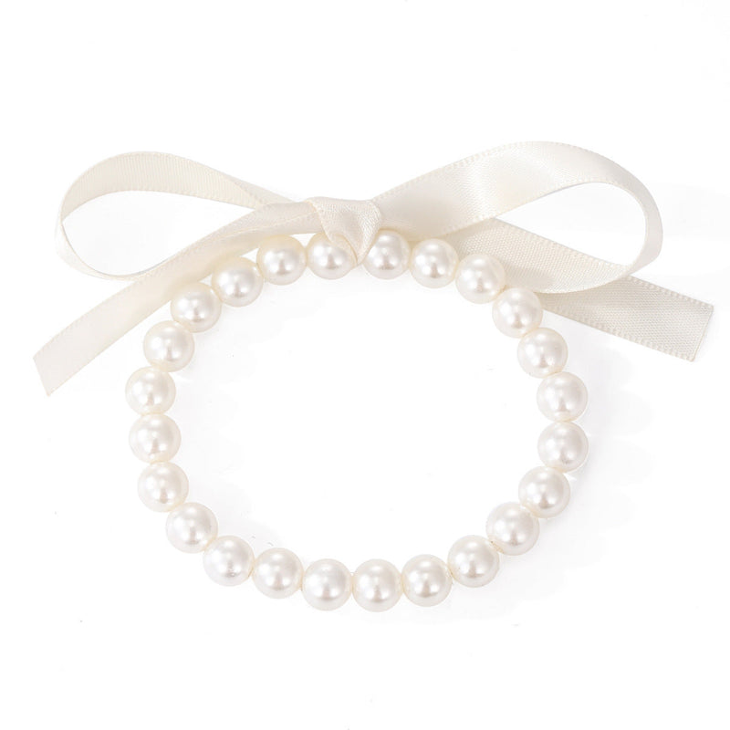Beads Pearl Bow Bowknot Bracelet