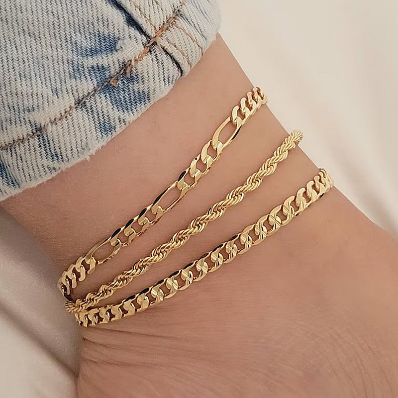Cuban Snake Charm Foot Chain Anklets Jewelry
