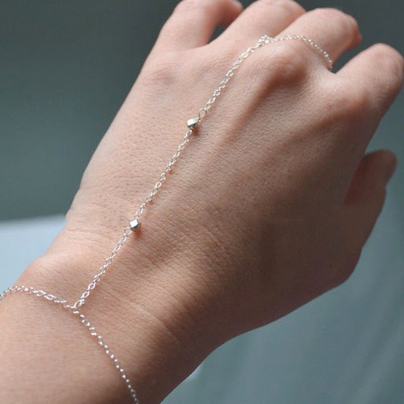 Link Chain Bracelet Beads Finger Ring