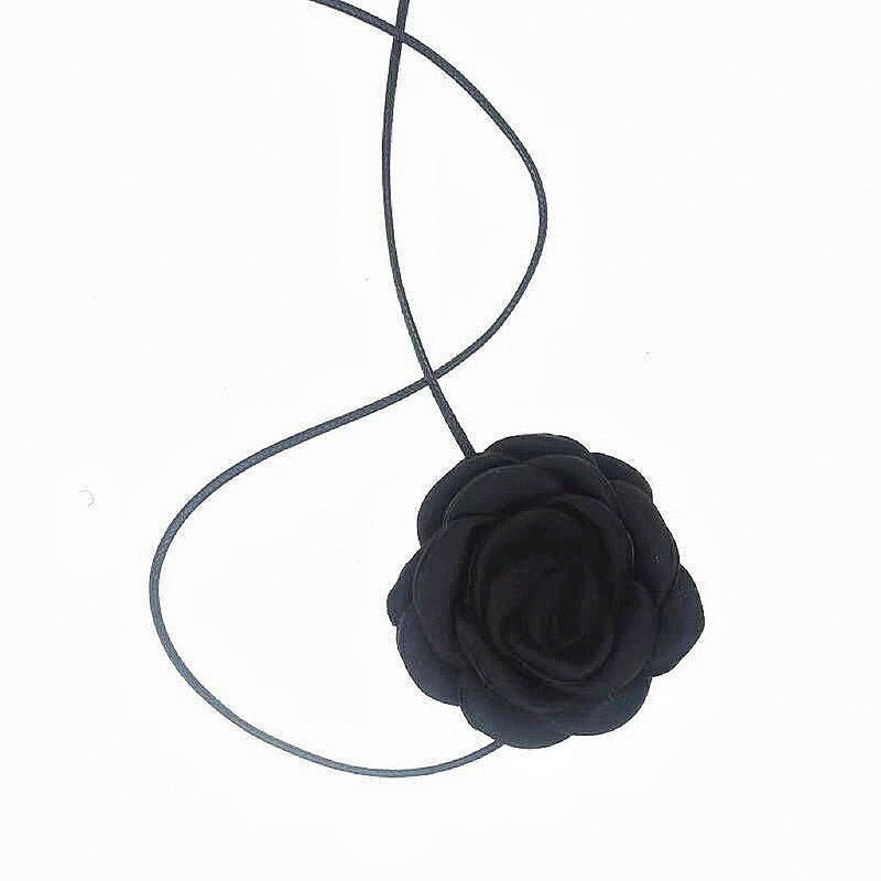 Creative Handmade Rose Flower Necklaces Long Wax Rope