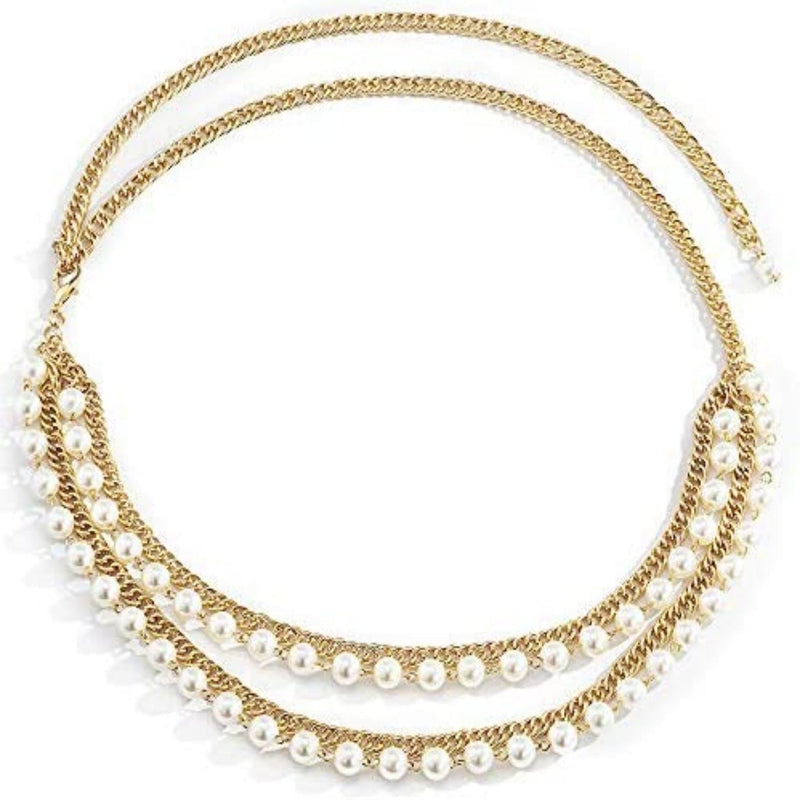 Women Pearl Waist Chain Women Sexy Gold Body Jewelry