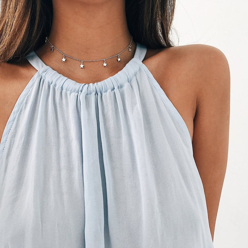 Boho Women Star Choker Necklace