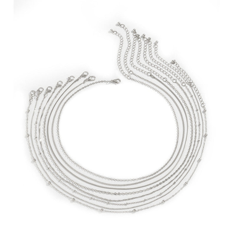 Multi Layer Link Chain Necklace Women