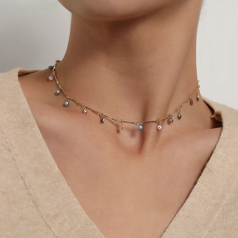 Colorful Bead Chain Necklace