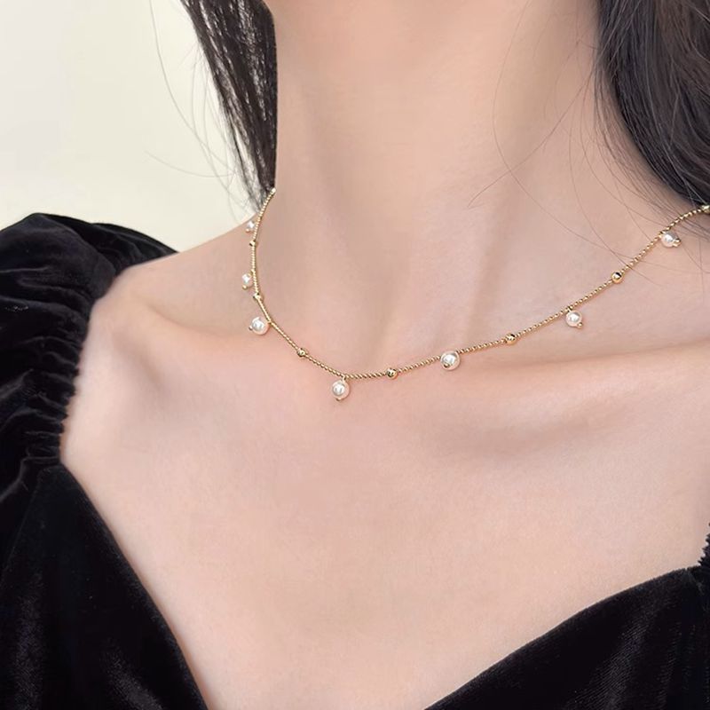 Pearl Bead Chain Necklaces