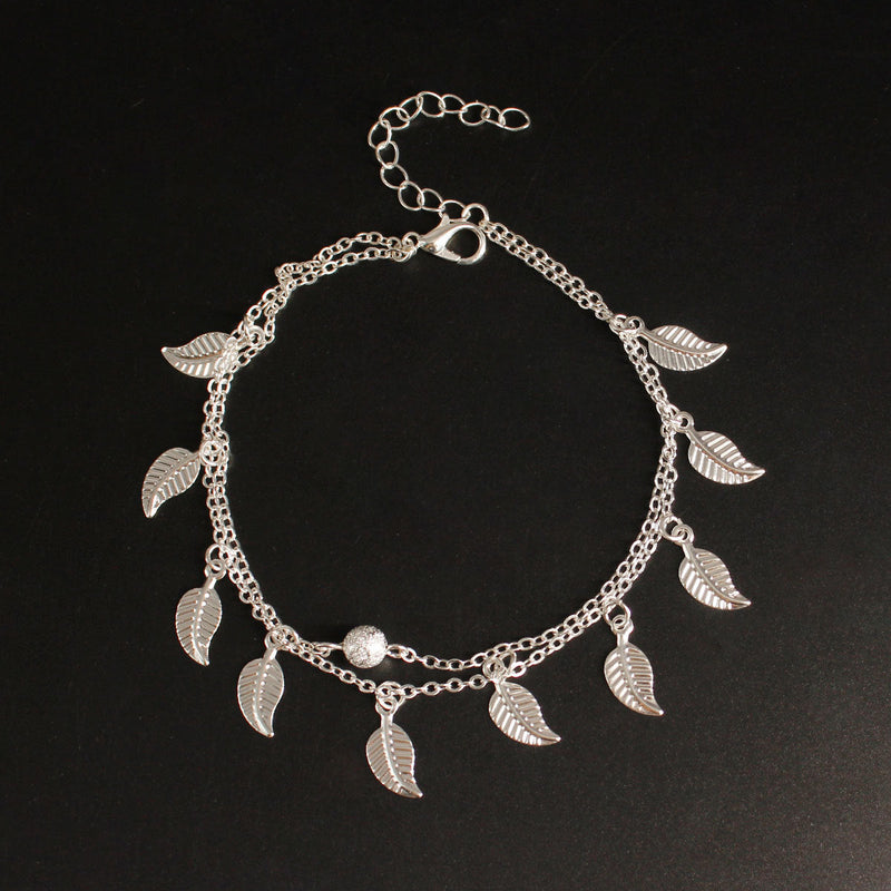 Leaves Beads Leaf Anklets Jewelry