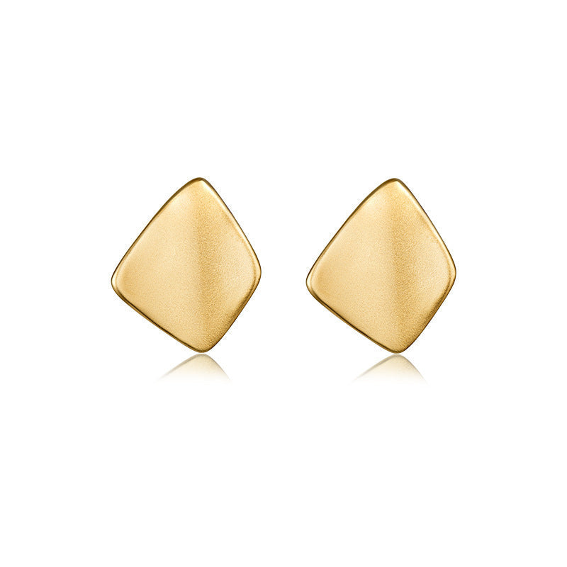 Square Cube Geometry Stud Earrings