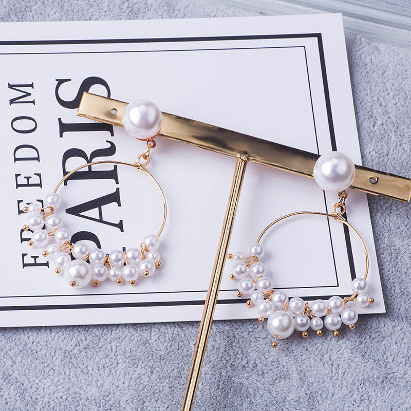 Round Handmade Pearl Earrings