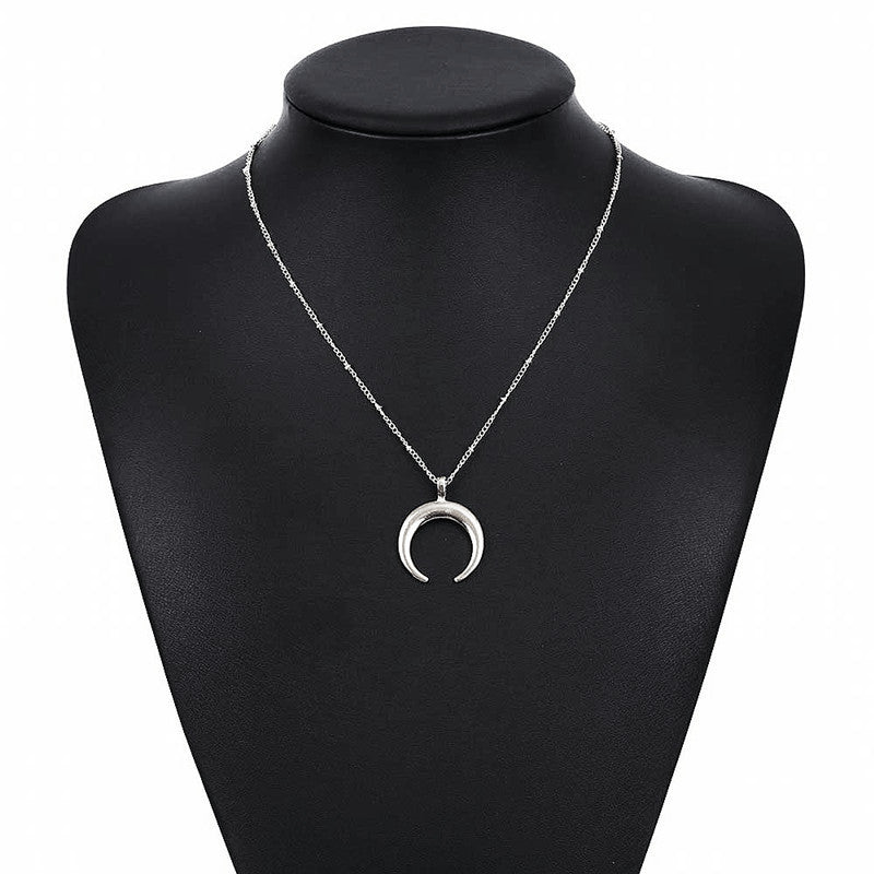 Crescent Moon Pendant Necklace Sweet