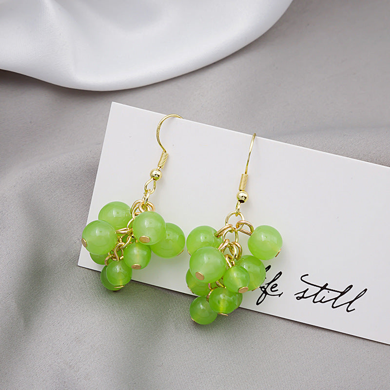 Sweet Lovely Fruit Earrings Pendant Grape Earrings