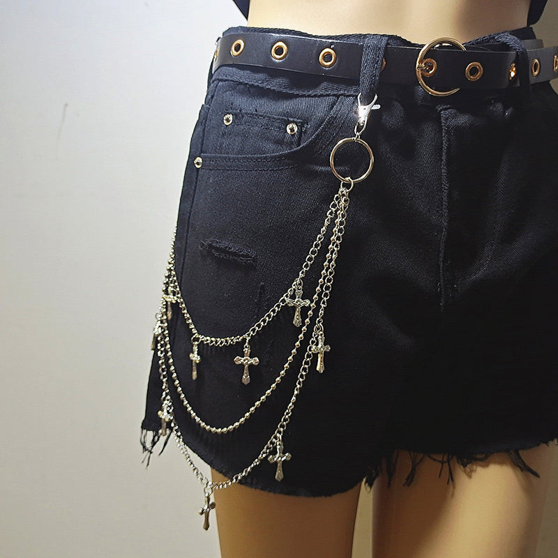 Cross Keychain Punk Trouser Wallet Chain Hip Hop Jeans Chains