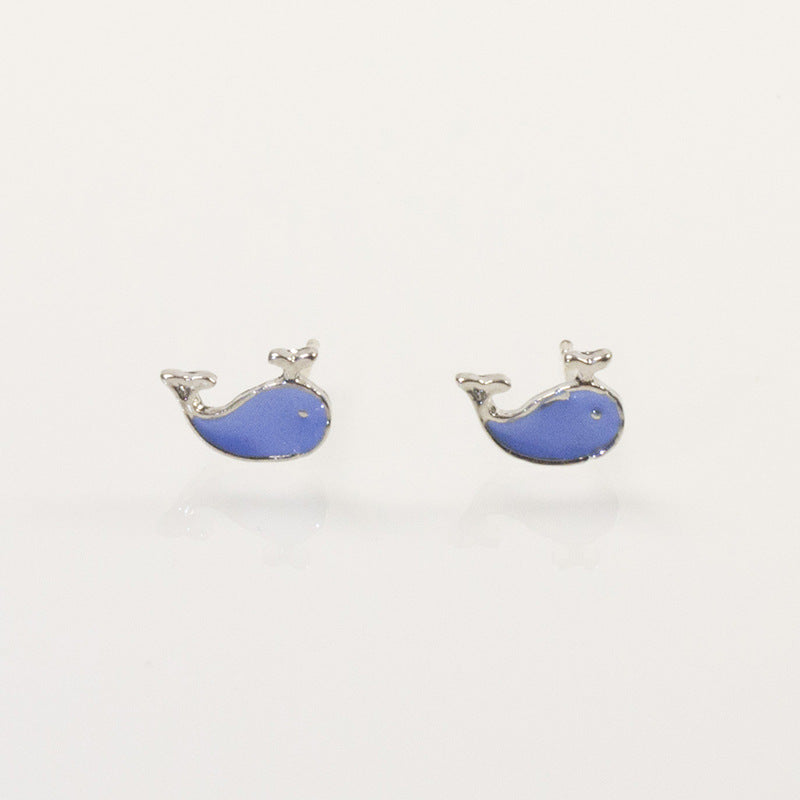 Cute Dolphin Small Stud Earrings