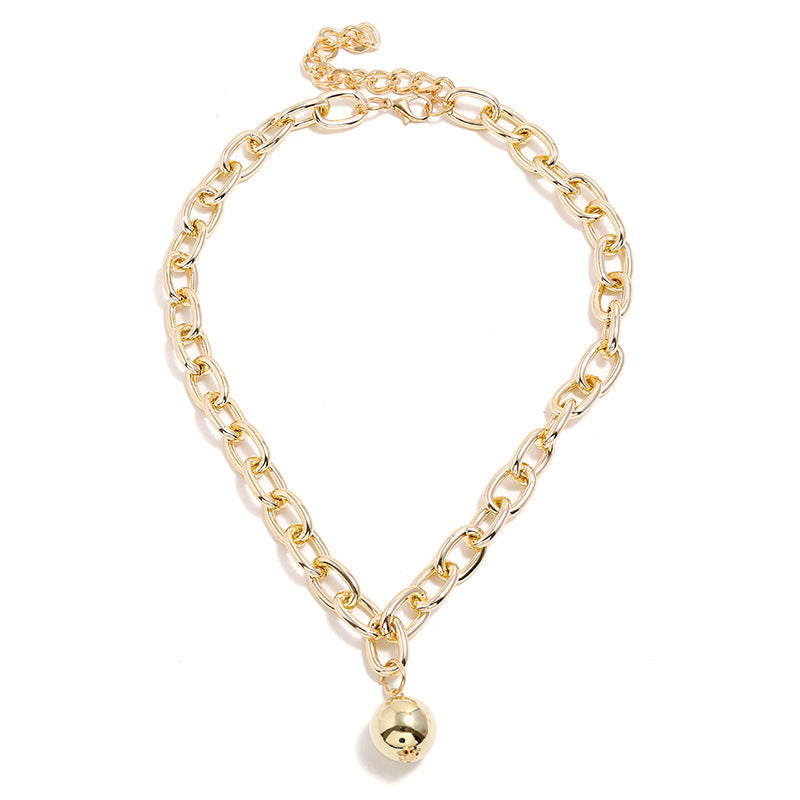 Round Ball Choker Necklace Women Statement Party Jewelry