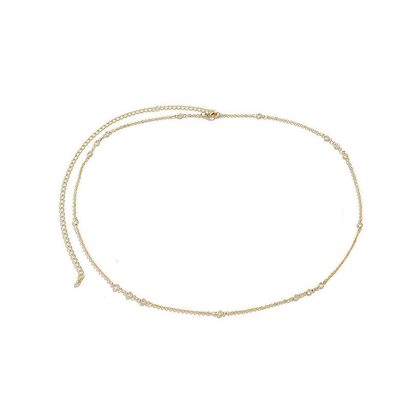 Summer Belt Dance Waist Chain Sexy Crystal Waist Jewelry Belly Body Chain