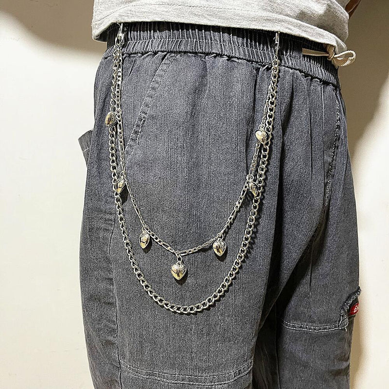 Metal Belt Rock Punk Hip Hop Heart Pants Chain