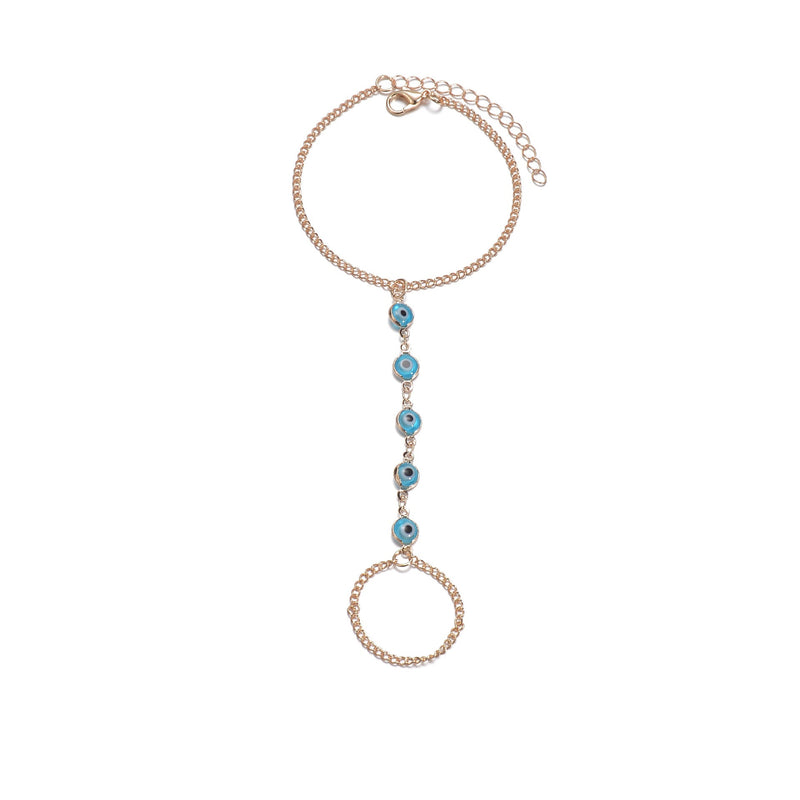 Blue Eye Finger Bracelet Hand Chain