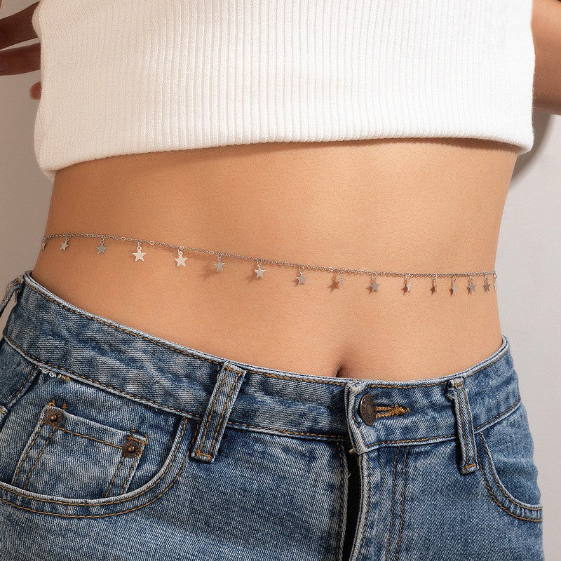 Bohemian Body Chain Jewelry Geometric Star Belly Chains