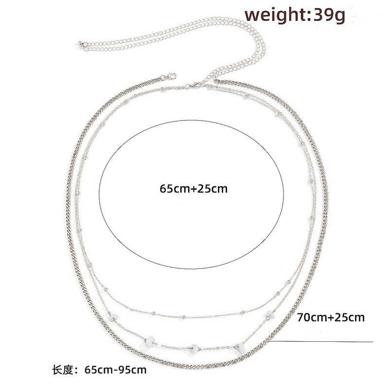 Stone Bead Waist Chain Hip Hop Metal Body Chain
