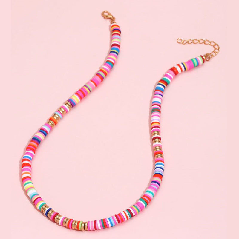 Colorful Polymer Clay Short Necklace
