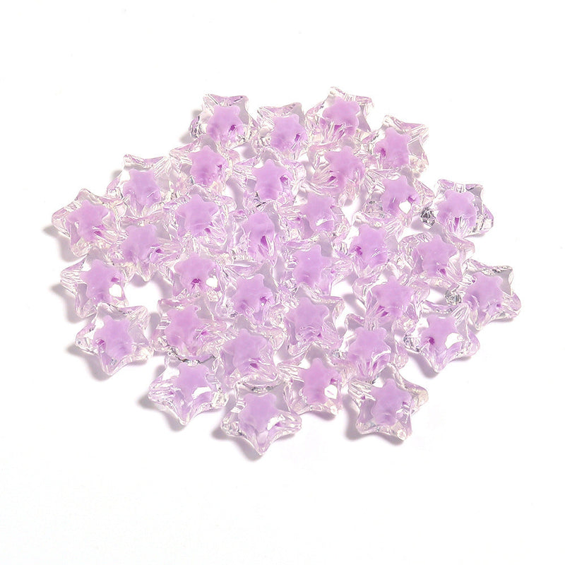 Acrylic Color Five-pointed Star Beaded Diy Ornament Accessories