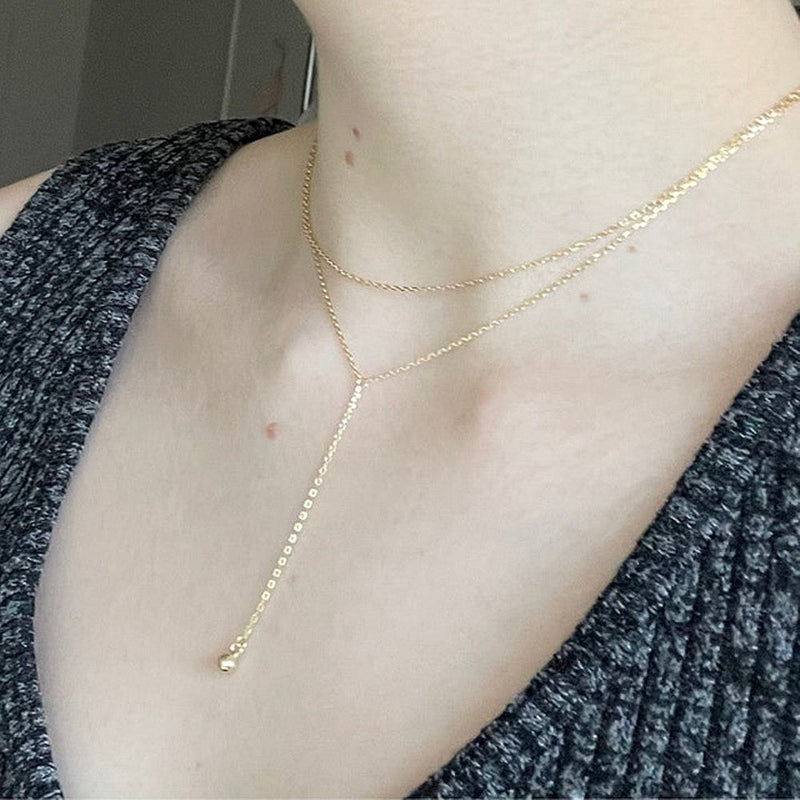 Double Layer Chain Pendant Necklace