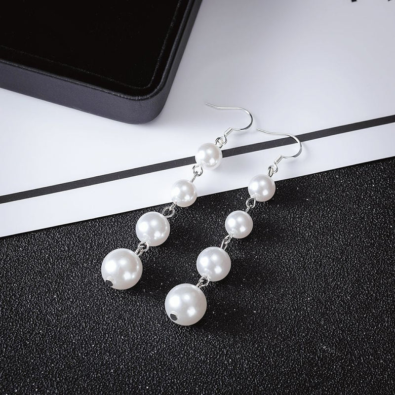 Pearl Beaded Hook Earrings for Women