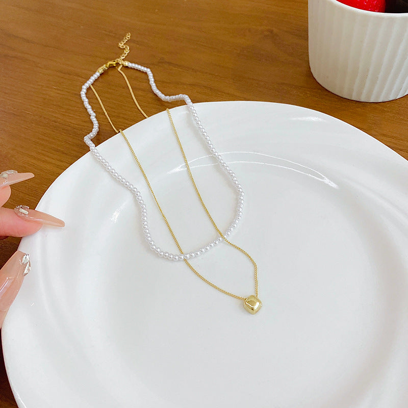 Pearl Necklaces White Pearl Beaded Necklace for Women