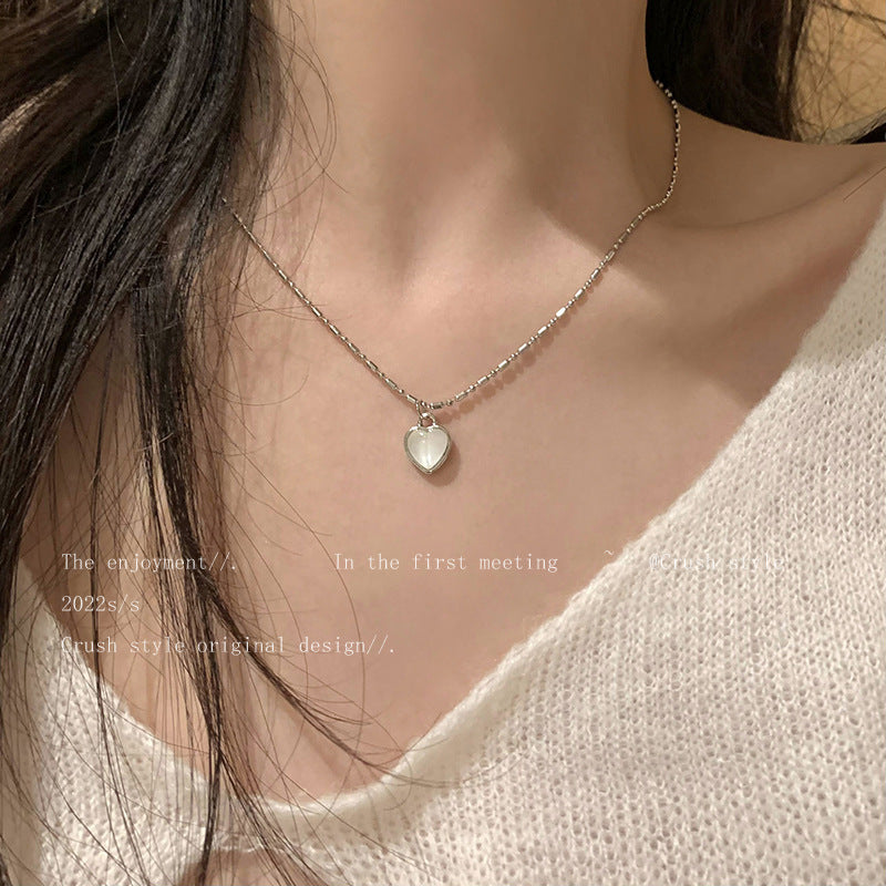 Heart Pendant Necklace Female Sweet