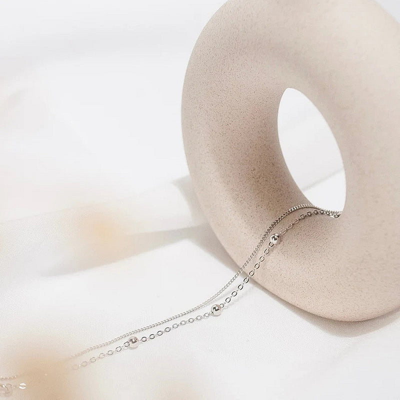 Round Beads Link Chain Anklet Jewerly
