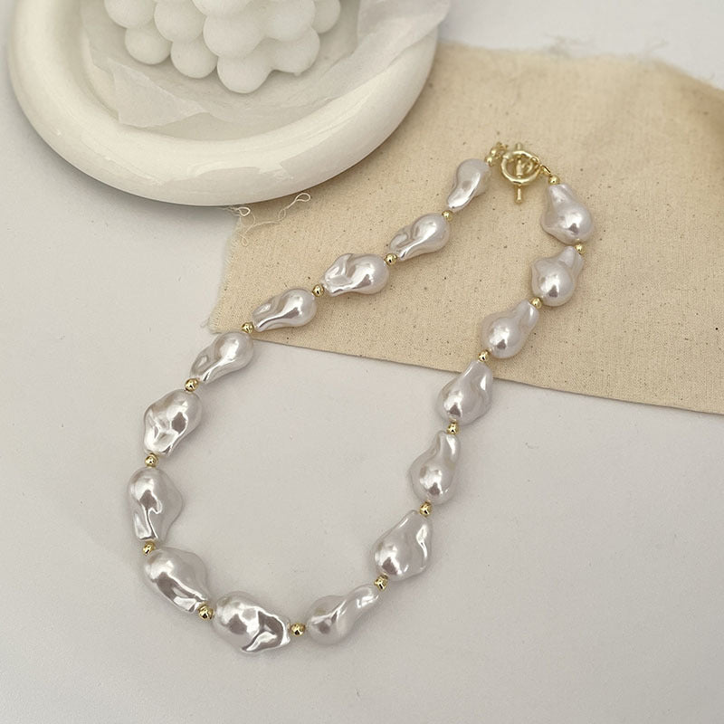 Multilayer Baroque Necklace Pearl Clavicle Chain