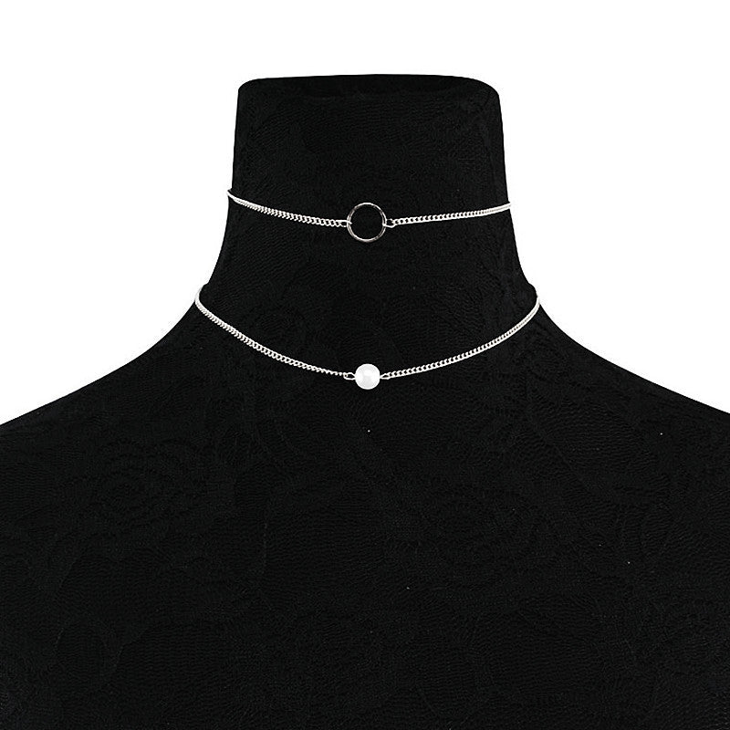 Chain Circle Pendant Necklace