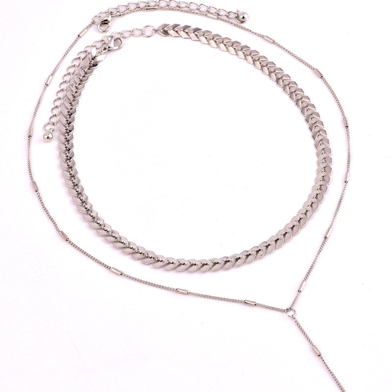 Sexy Multi-layer Sequined Chain Necklace