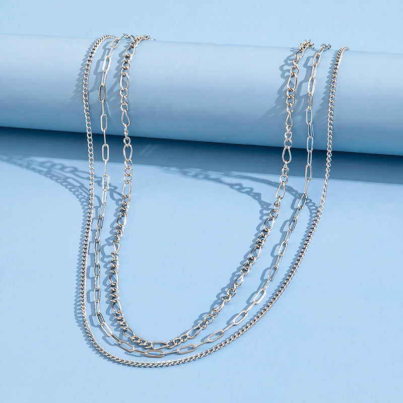Paperclip Chain Layer Necklace for Women