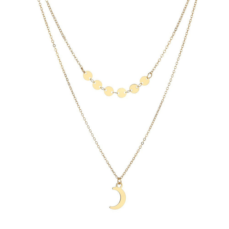 Crescent Moon Stars Necklaces for Women