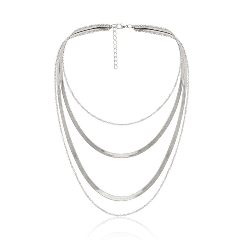 Multi Layer Dainty Chain Choker Necklace