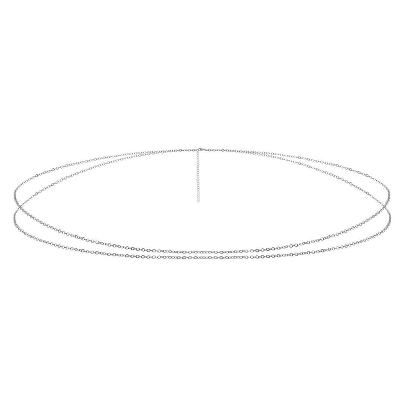 Double Layer Asymmetric Waist Chain Beach Bikini Body Jewelry