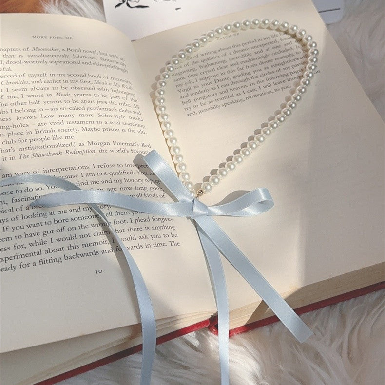 Party Jewelry Long Black Ribbon Choker Necklace for Women