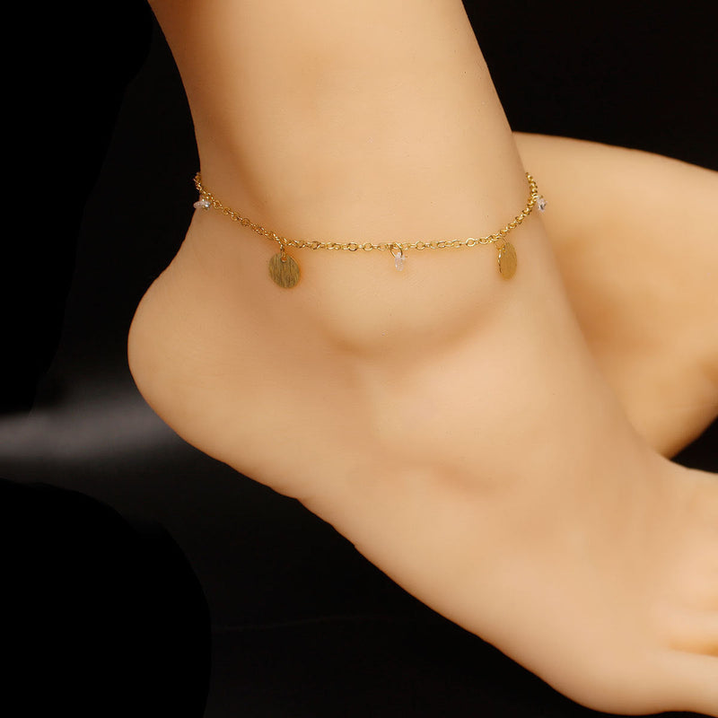 Small Round Disc Anklets Bracelet