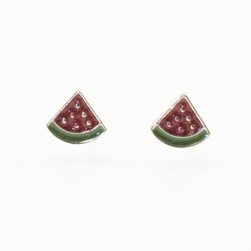 Watermelon Enamel Earrings for Women